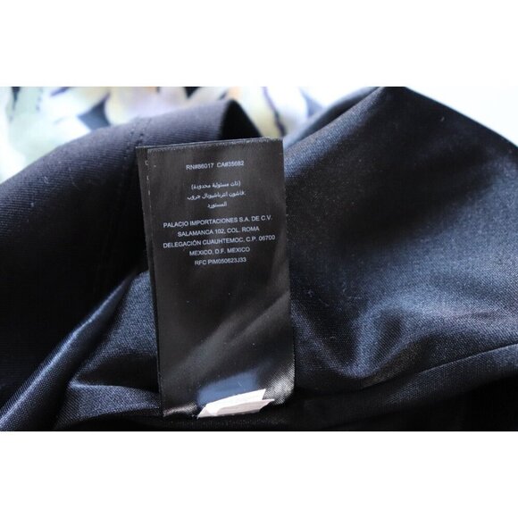 Bebe Women's XXS Black Tube Dress Floral Strapless Cocktail Summer Bodycon Midi - Picture 12 of 13